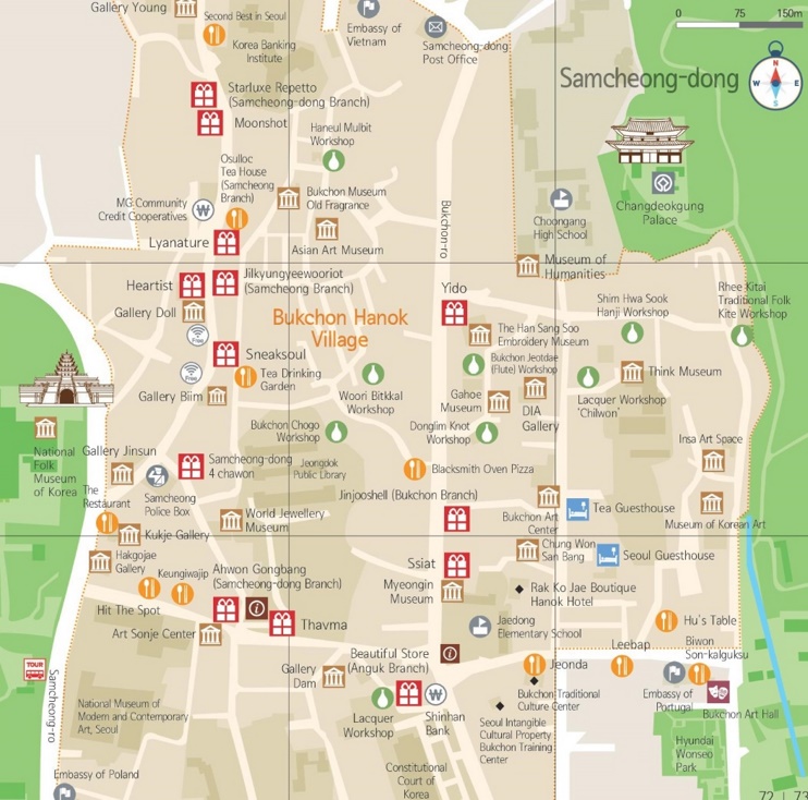 Samcheong-dong shopping map