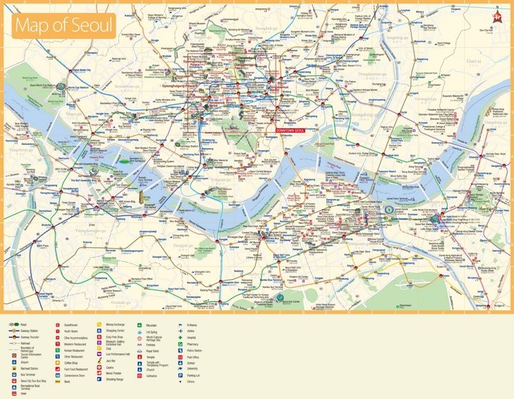 Seoul tourist attractions map