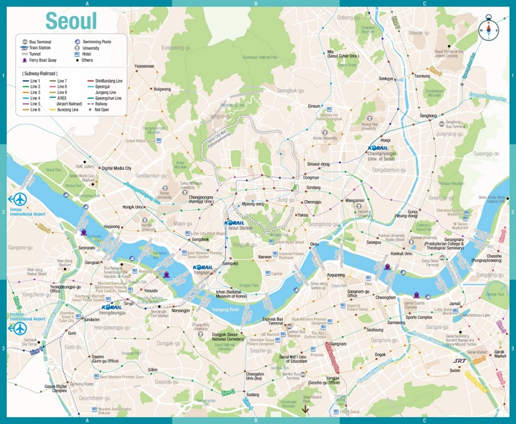 Seoul transport map