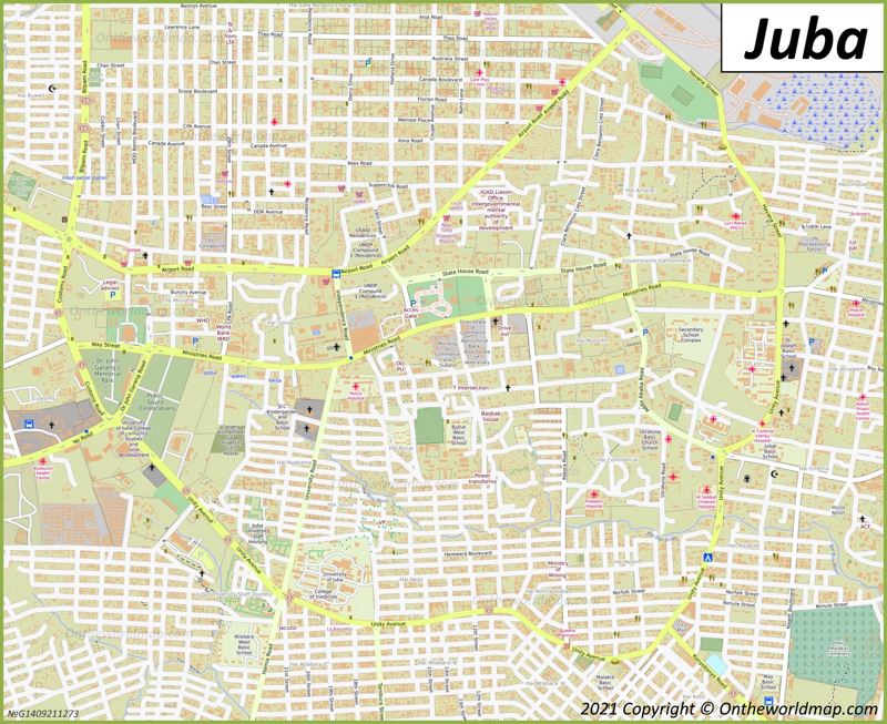 Juba Map | South Sudan | Detailed Maps of Juba