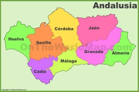 Andalucía Provincias Mapa