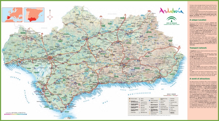 Andalucía carreteras mapa