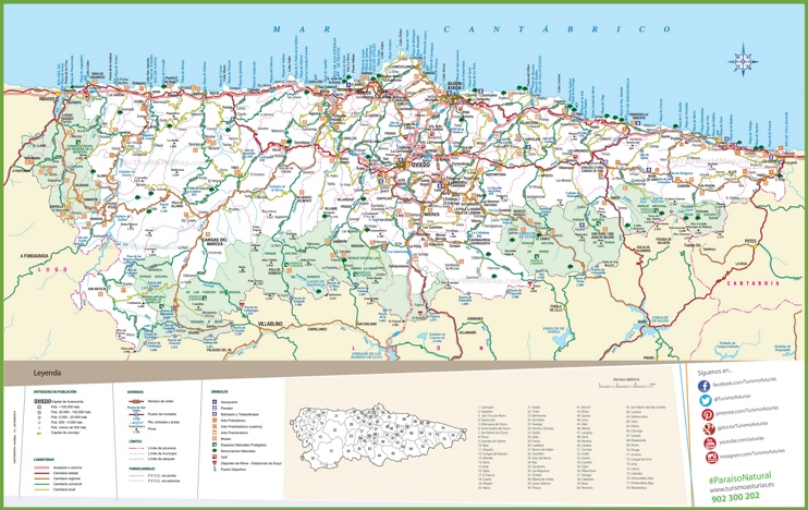 Asturias - Mapa Turistico