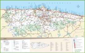 Asturias tourist map