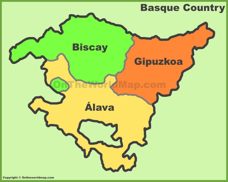 Basque Country provinces map