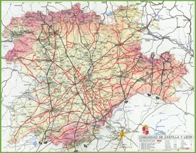 Castilla y León carreteras mapa