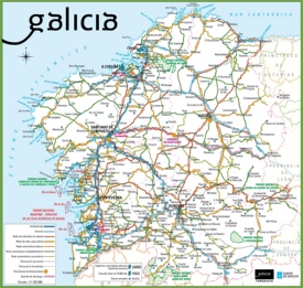 Galicia carreteras mapa