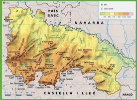 La Rioja physical map