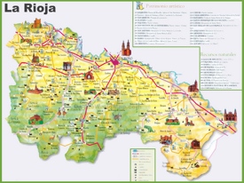 La Rioja tourist map
