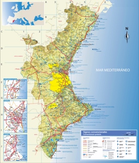 Comunidad Valenciana Viaje Mapa
