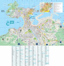 A Coruña tourist map
