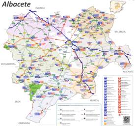 Mapa turístico de la provincia de Albacete
