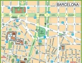 Barcelona - Mapa del centro de la ciudad