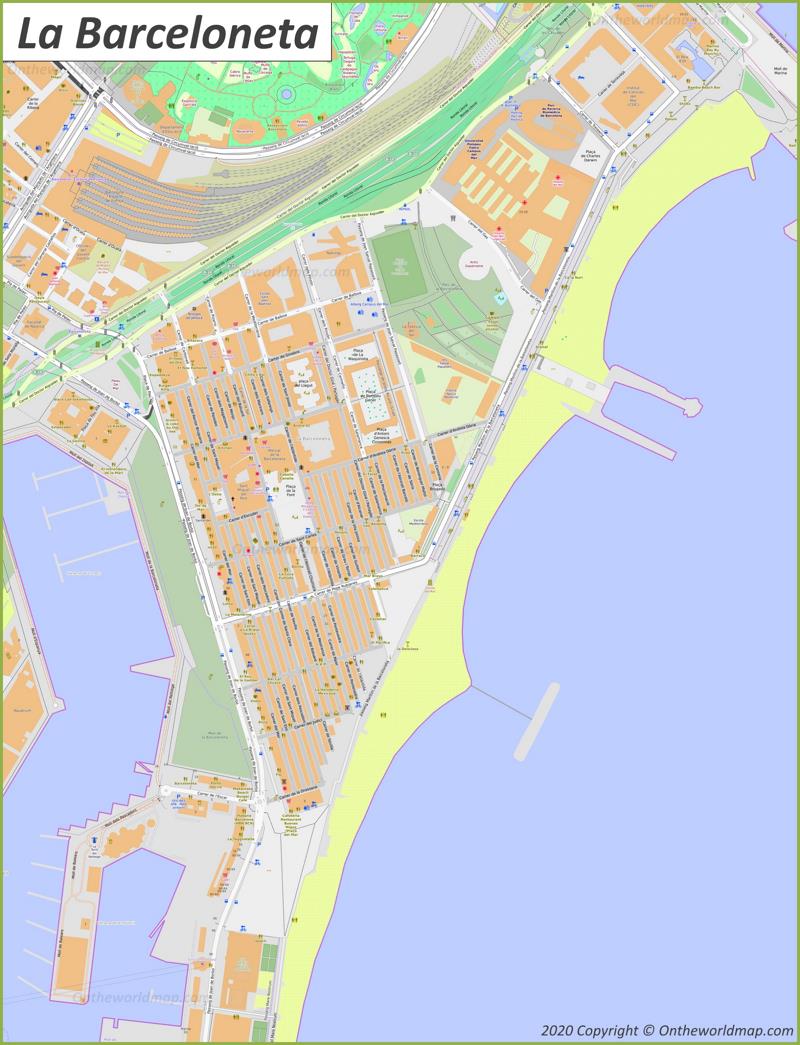 La Barceloneta Map