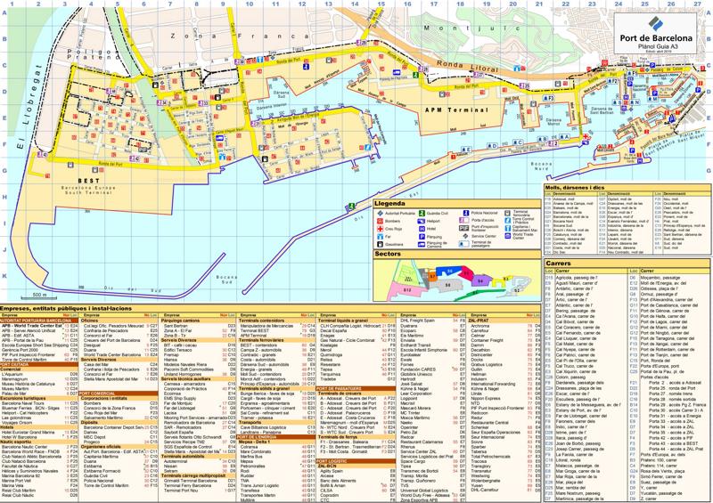 Port of Barcelona Map