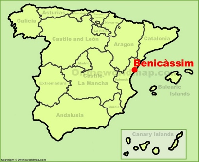 Benicasim Localización Mapa