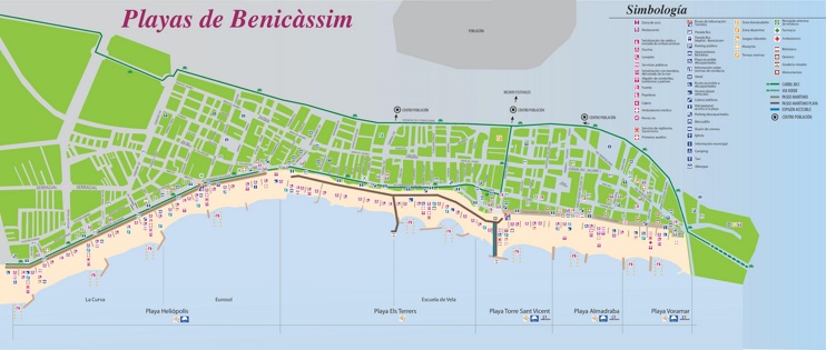 Benicasim - Mapa Turistico