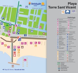 Playa Torre Sant Vicent mapa