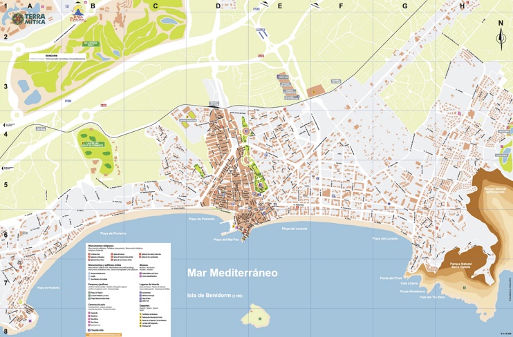 Benidorm - Mapa Turistico