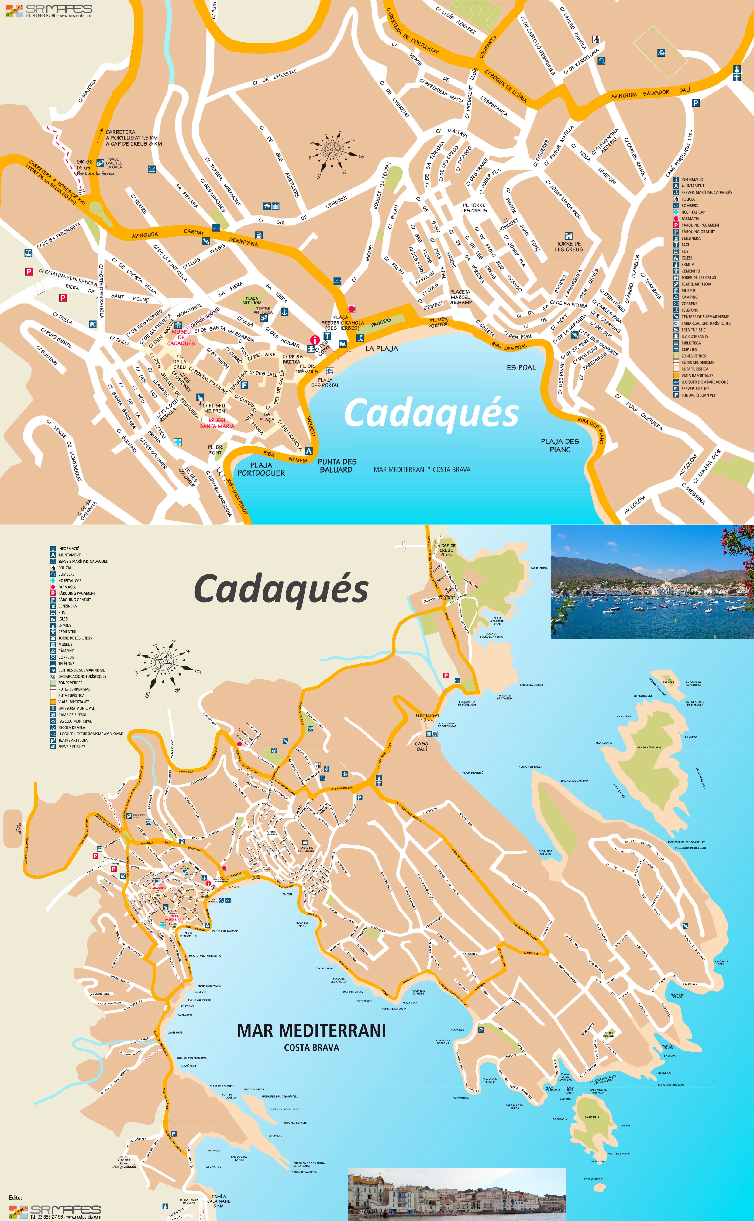 Cadaqués Tourist Map