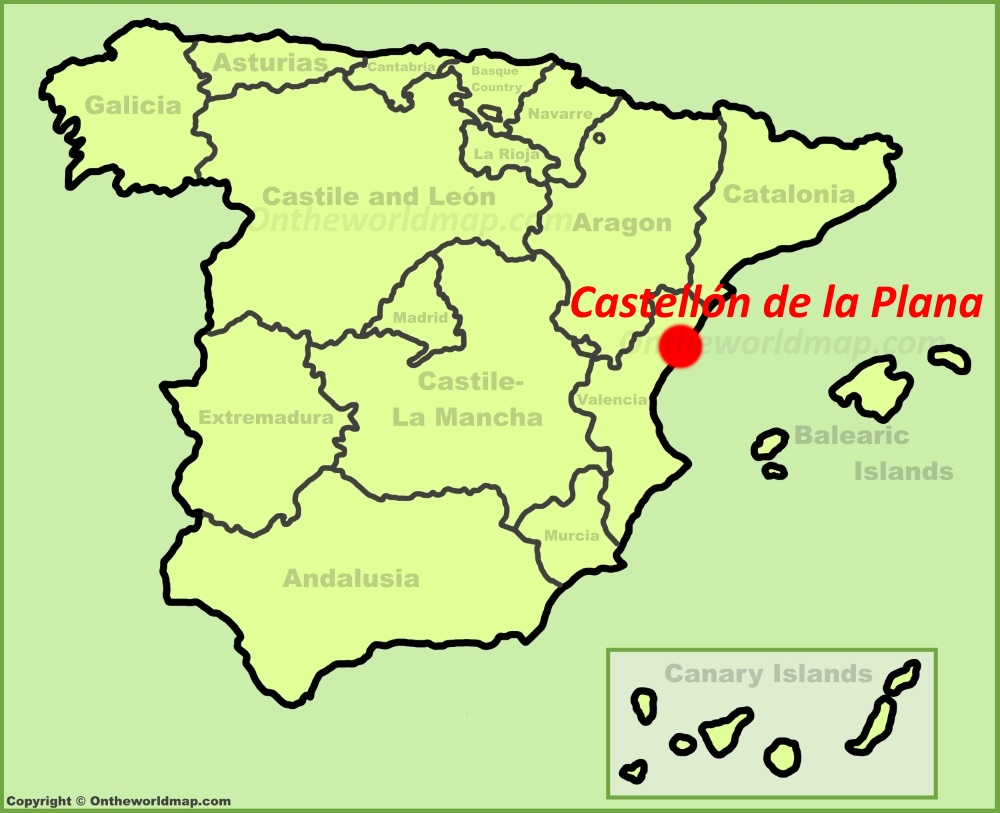 Castellón de la Plana Location Map