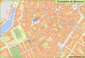 Ciutadella de Menorca Old Town Map