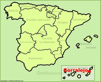 Corralejo Localización Mapa