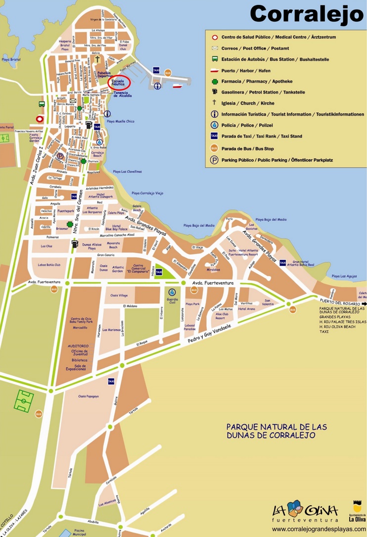 Corralejo - Mapa Turistico