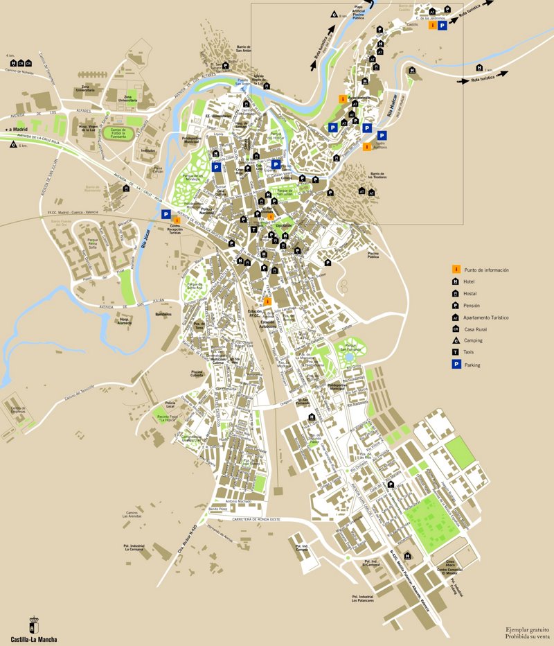 Cuenca Hotel Map