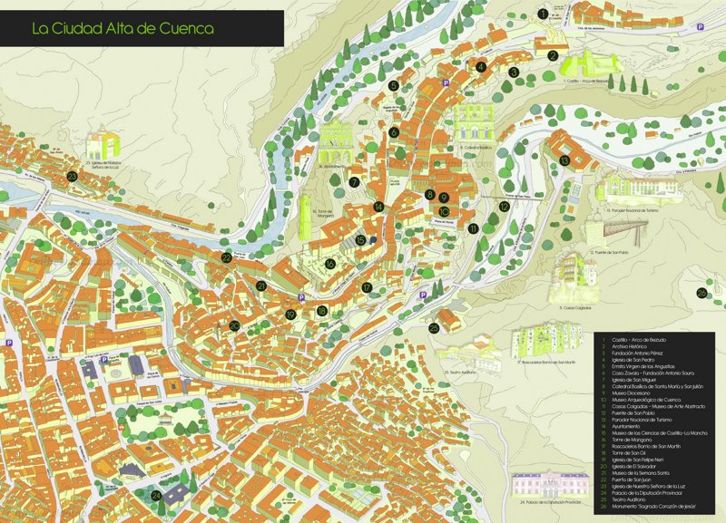 Cuenca Tourist Attractions Map
