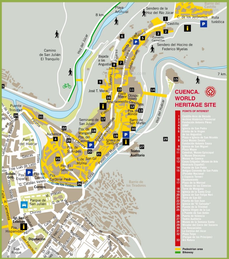 Cuenca Mapa España Mapas Detallados De Cuenca 5332