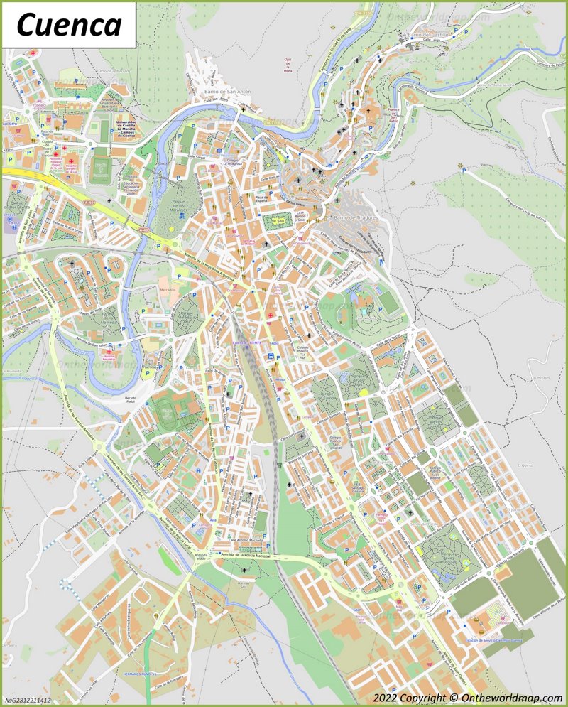 Cuenca Map | Spain | Detailed Maps of Cuenca