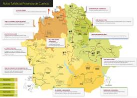 Mapa de Rutas Turísticas de la Provincia de Cuenca