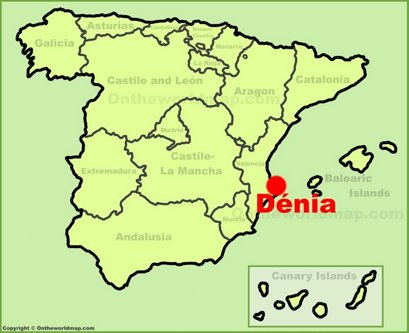 Denia Location Map