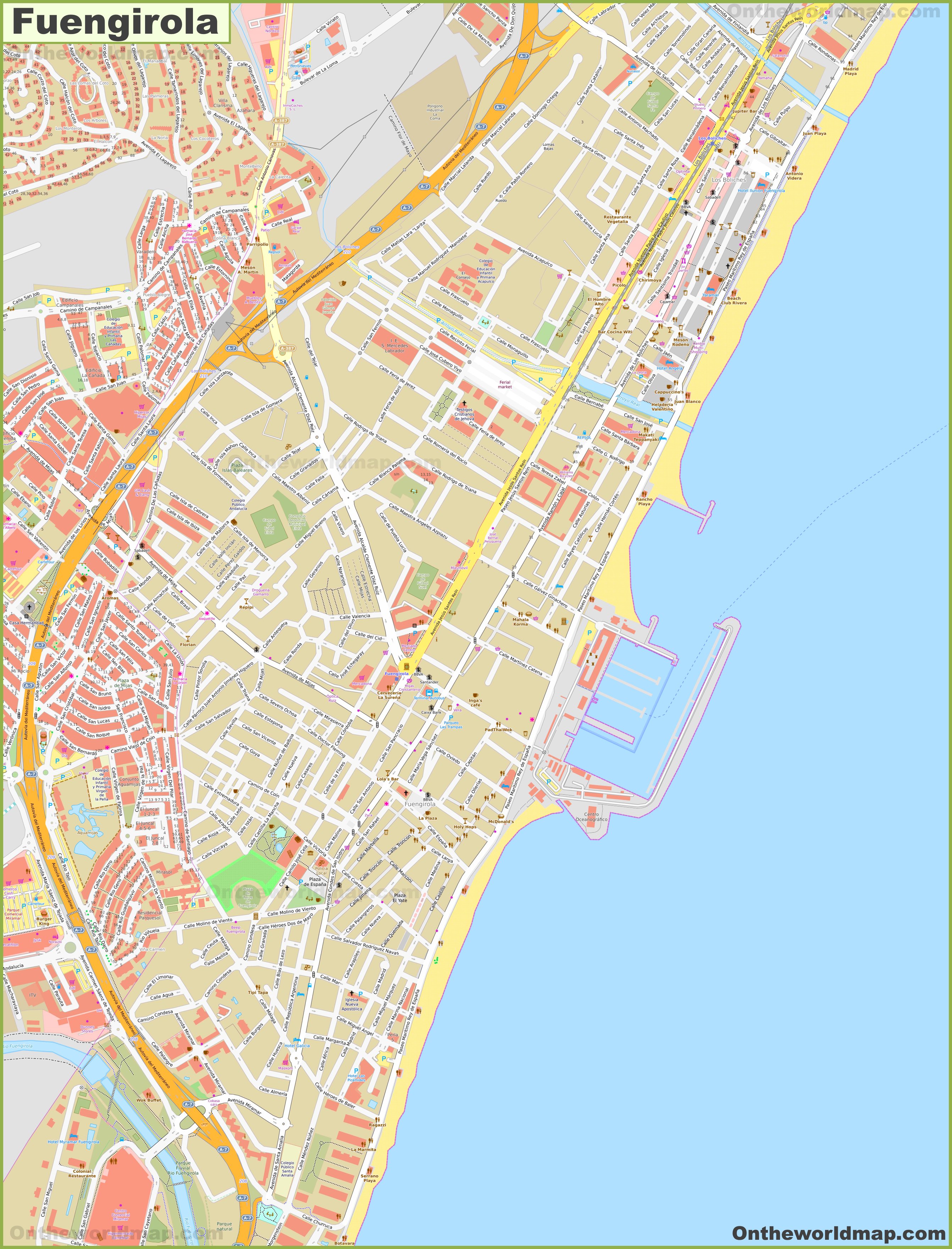 fuengirola map tourist
