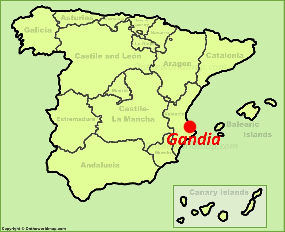 Gandia Location Map
