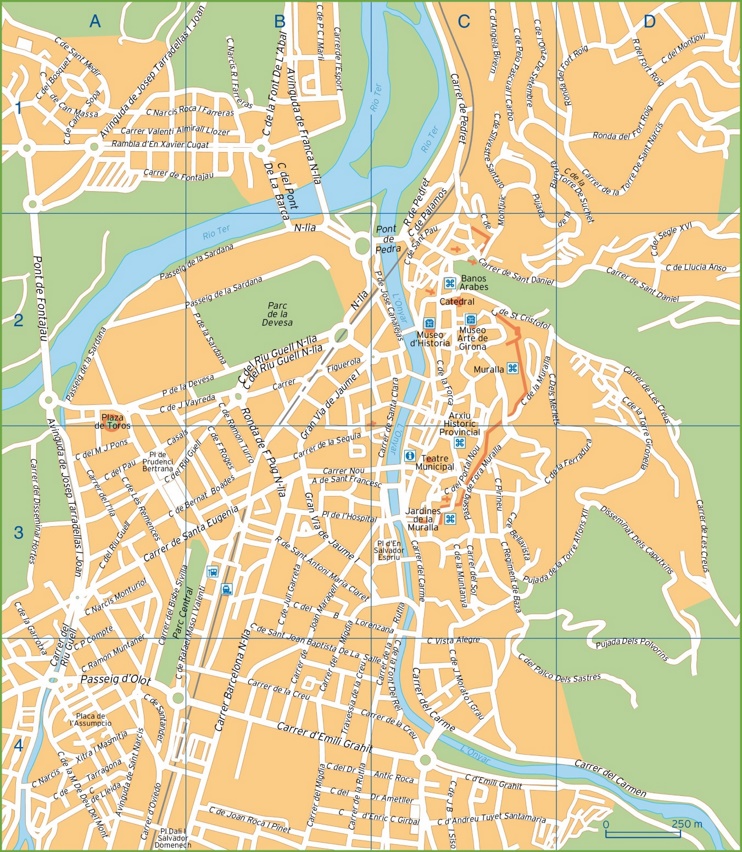 Girona - Mapa Turistico