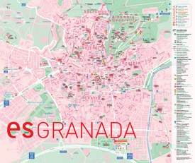 Mapa de autobuses turísticos de Granada
