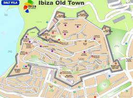 Ibiza - Mapa del Casco Antiguo