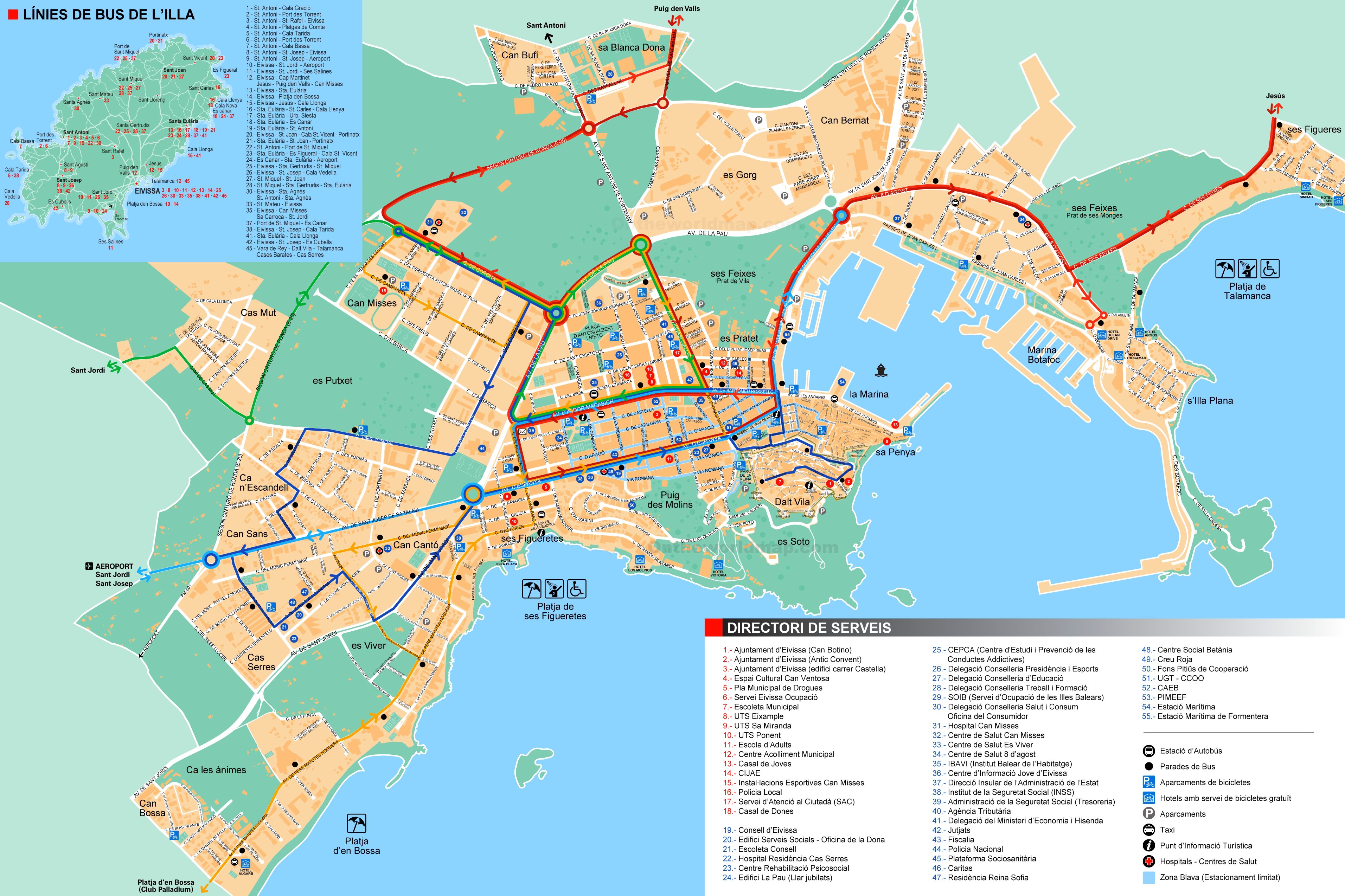 Ibiza Services Map 