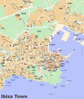 Ibiza (ciudad) Mapa Turístico