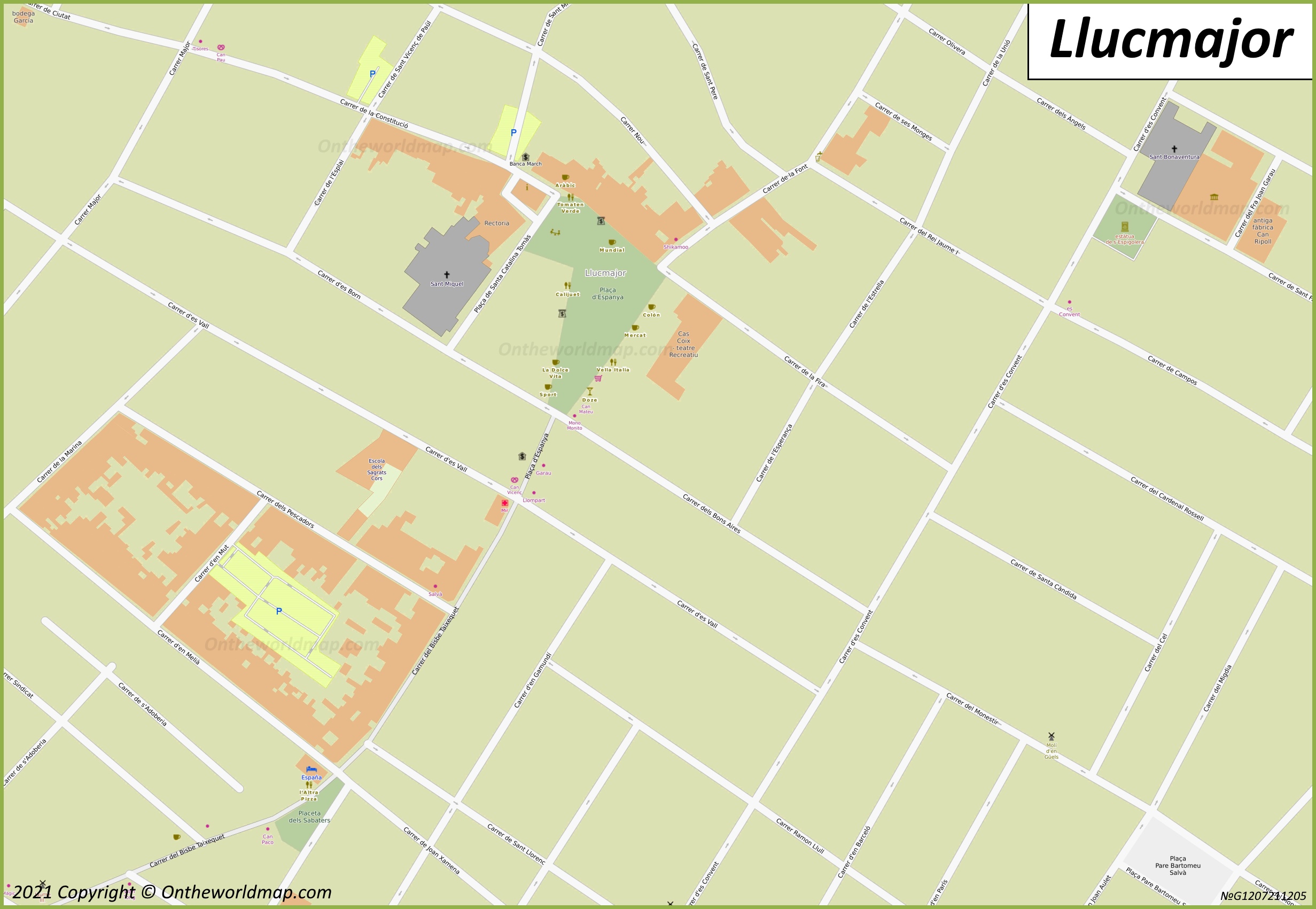 Lluchmayor - Mapa de la Ciudad Vieja