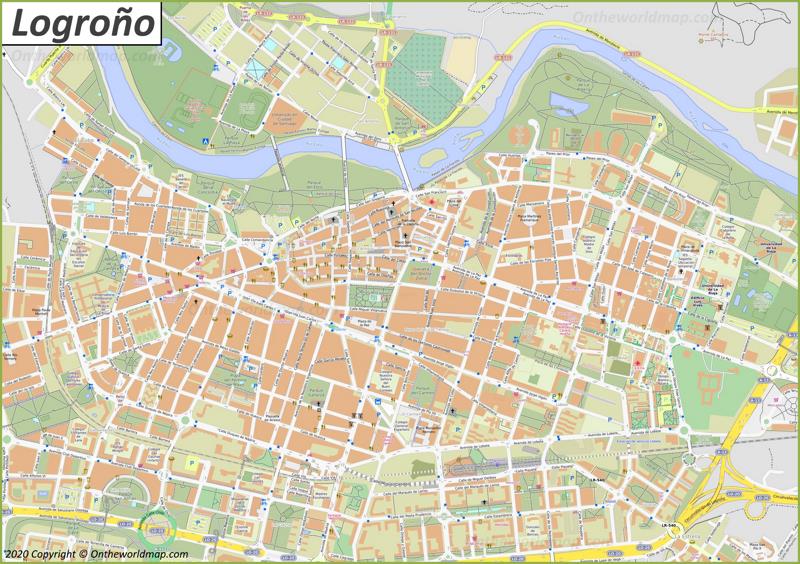 Mapa detallado de Logroño