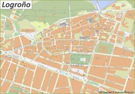 Logroño - Mapa del centro de la ciudad