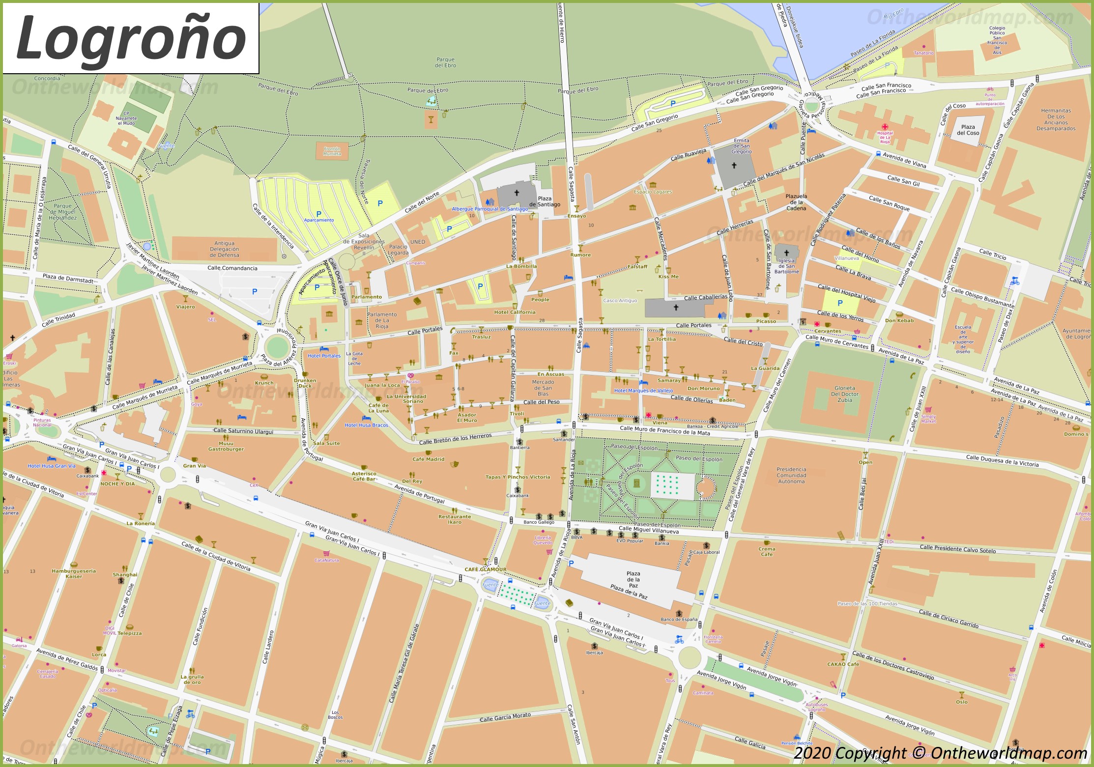 Logroño City Center Map