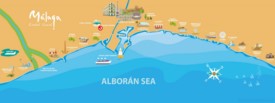 Málaga playas mapa