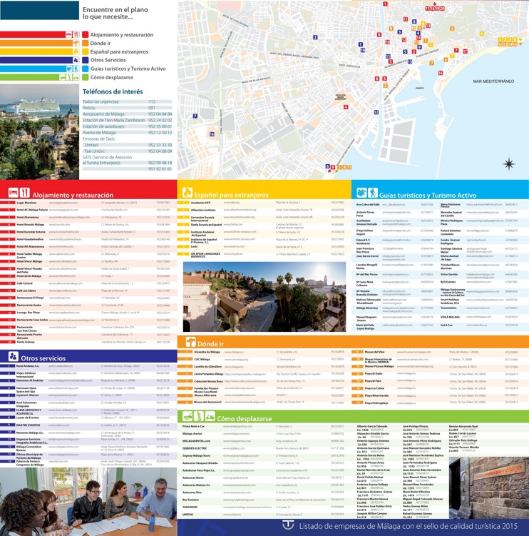 Malaga tourist map