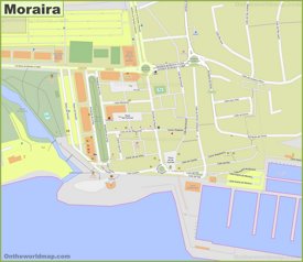 Detailed map of Moraira