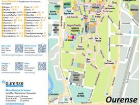 Mapa del centro de la ciudad de Ourense