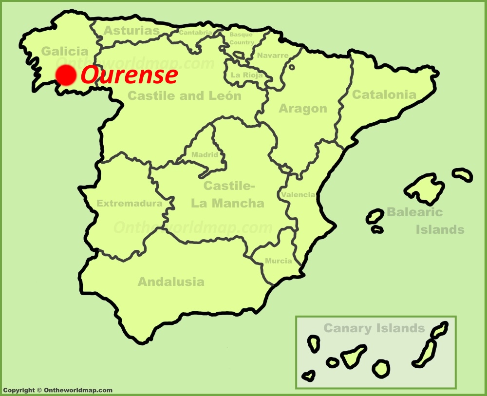 Ourense Location Map